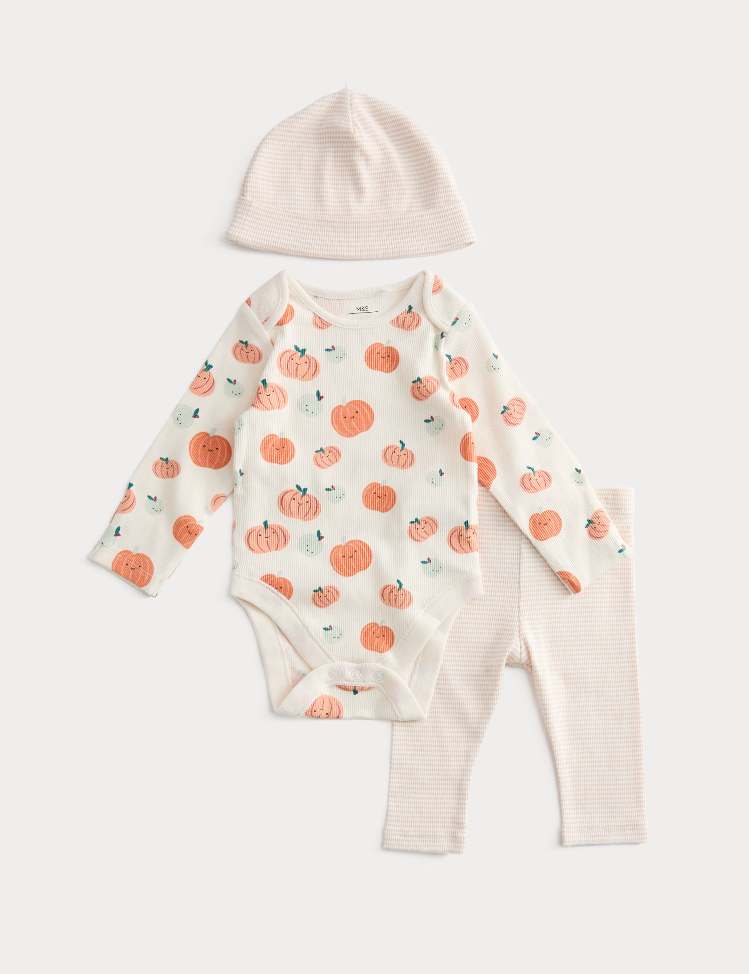 3pc Cotton Rich Pumpkin Outfit (7lbs-24 Mths) | Marks & Spencer (UK)
