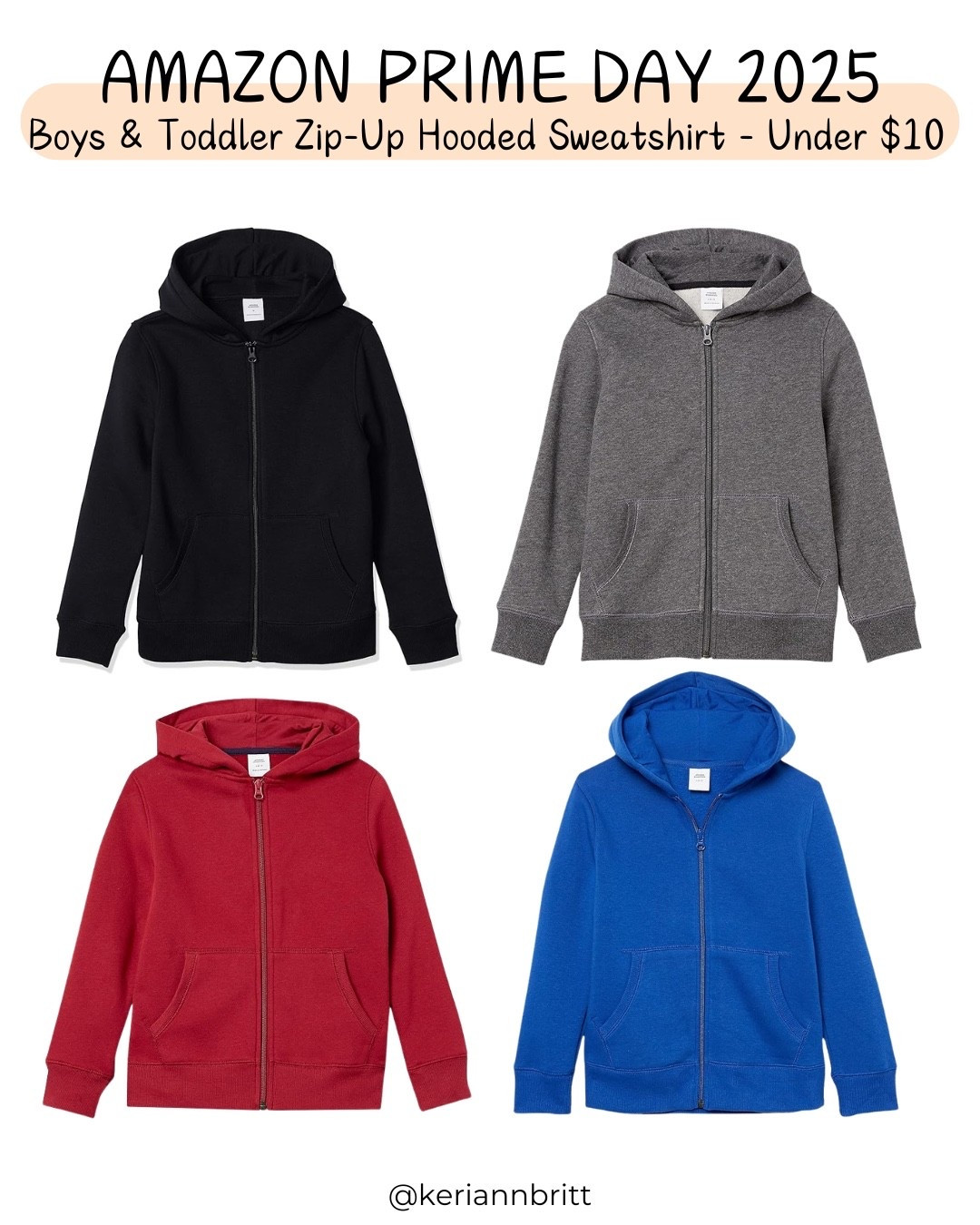 Amazon Prime Day 2025 - Boys & Toddler Fleece Zip-Up Hoodie

#LTKKids #LTKSaleAlert