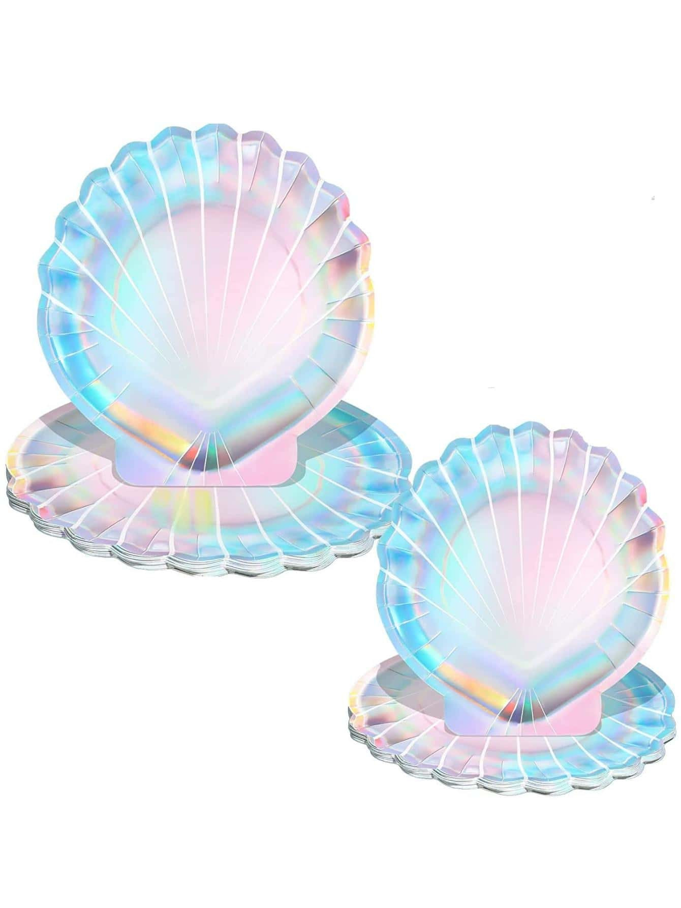 16pcs Shell Shaped Disposable Plate, Creative Shell Shaped Disposable Paper Plate For Dinner Tabl... | SHEIN