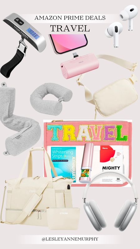 Amazon Prime Day travel deals! Carry on essentials like my go to whitening strips, pimple patches, pill holder for prenatal & pain reliever, the best headphones, and a sleek travel scale to save you from unpacking at check in 😅 Also can never get enough weekender bags and belt bag (dupes)! #AmazonPrimeDay2024

#LTKtravel #LTKxPrimeDay