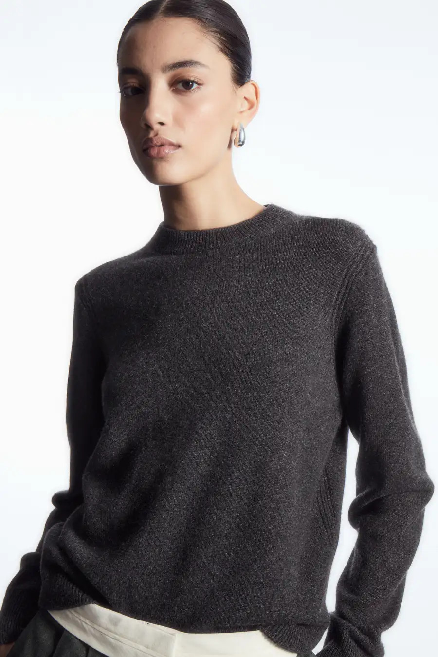 PURE CASHMERE JUMPER - Dark grey - COS | COS (EU)
