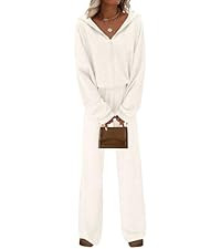 PRETTYGARDEN Women's 2 Piece Fall Lounge Sets 2025 Zip Up Hoodie Wide Leg Pants Tracksuit Matchin... | Amazon (US)