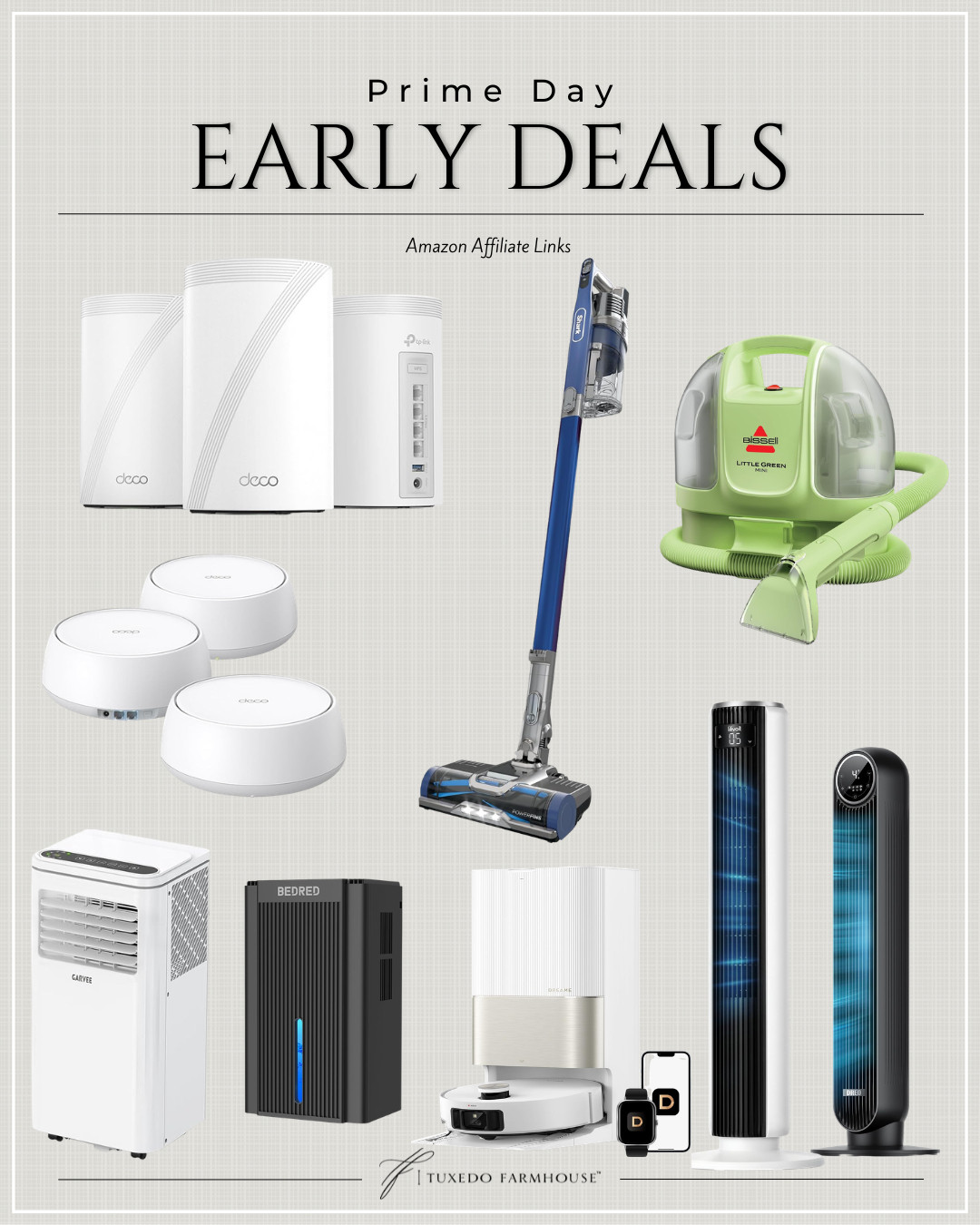 Prime Day is the perfect time to grab those practical home upgrades you've been putting off! From powerful cordless vacuums and carpet cleaners to robot vacuums, cooling fans, portable AC units, and WiFi systems, these are some of my favorite deals to make everyday life a little easier. The best discounts never last long, so I'm adding these to cart before Prime Day officially begins!

#LTKSaleAlert #LTKHome #LTKAmazon #PrimeDayDeals #AmazonFinds #HomeEssentials #SmartHome #CleaningFavorites 

 #LTKSeasonal #LTKHome #LTKSaleAlert
