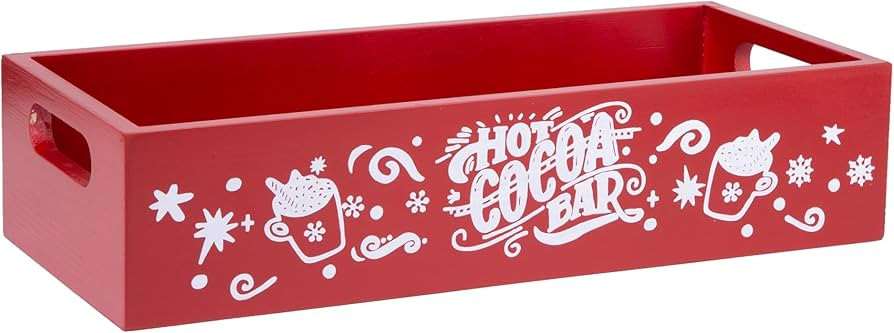 Hot Cocoa Bar Wooden Christmas Decor Boxes - Hot Cocoa Bar Containers Hot Chocolate Bar for Stora... | Amazon (US)