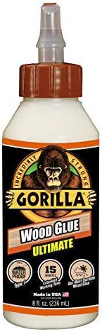 Gorilla Ultimate Waterproof Wood Glue, 8 ounce, Natural, (Pack of 1) | Amazon (US)