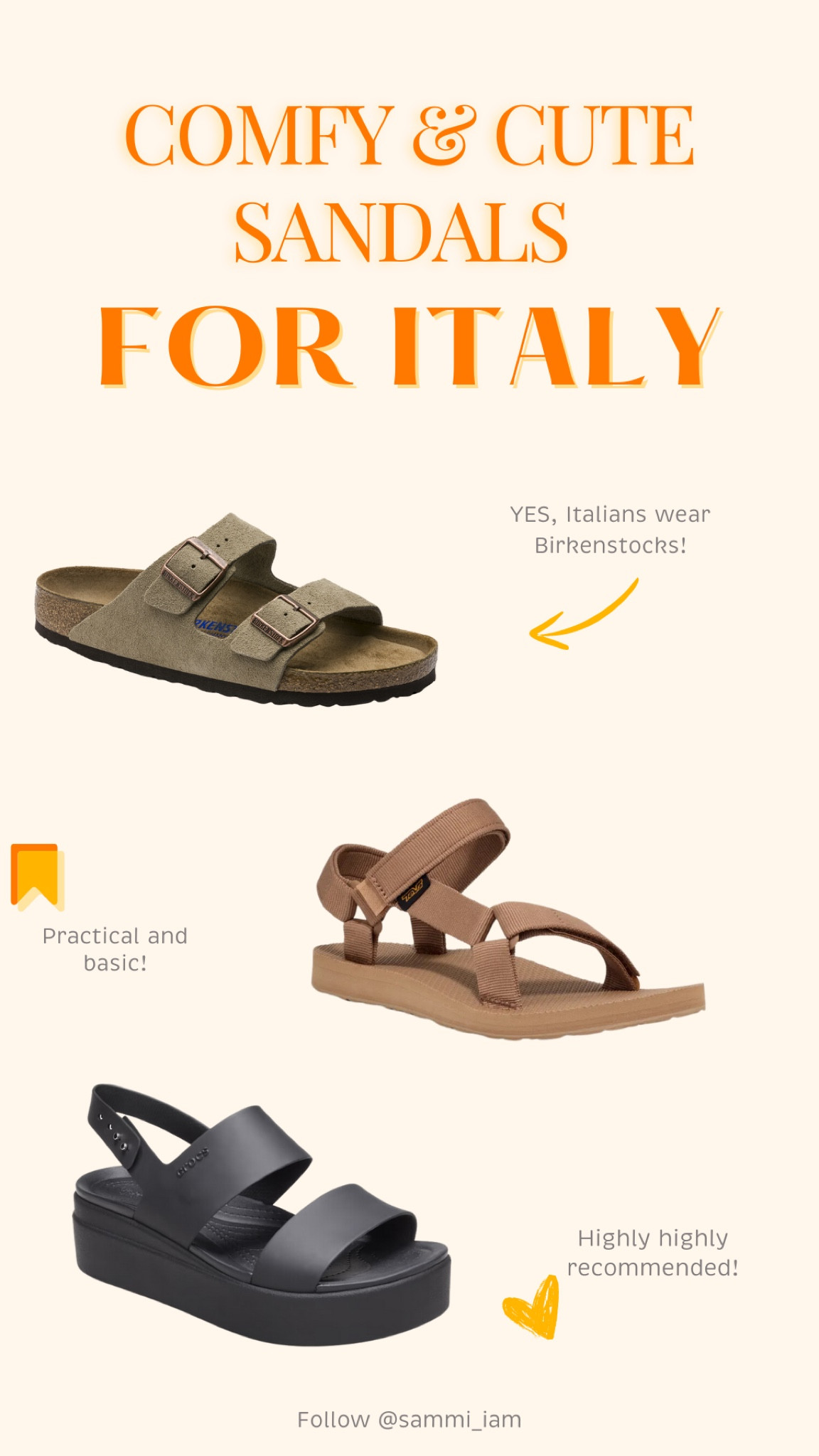 Comfortable sandals are key for the hot summer on Italy! These are cute without sacrificing comfort, which is essential as you’ll be walking a ton on your trip.

#LTKStyleTip #LTKSeasonal #LTKTravel