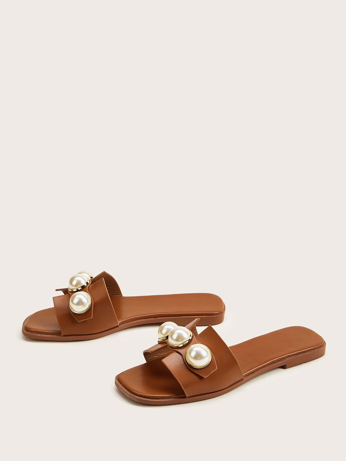 Faux Pearl Decor Sliders | SHEIN