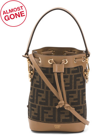 Made In Italy Canvas Logo Fabric Mon Tresor Mini Bag With Strap | TJ Maxx