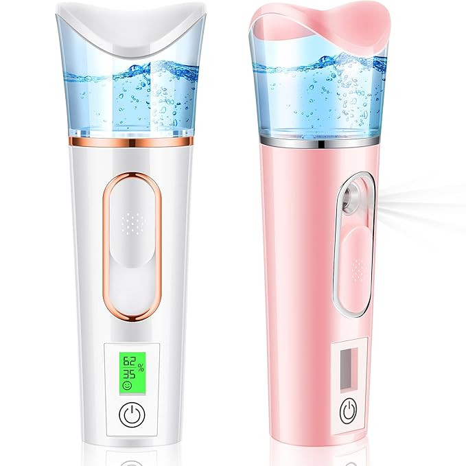 2 Pieces Handy Nano Mist Sprayer with Skin Analyzer Moisture Tester Portable Nano Facial Mister M... | Amazon (US)