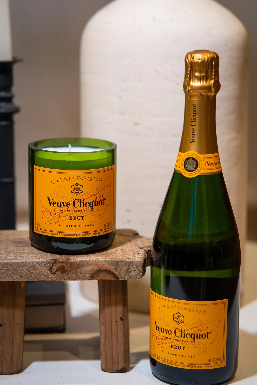 10oz Veuve Clicquot Natural Coconut Soy Candle in Repurposed Upcycled Luxury Champagne Bottle | Etsy (US)