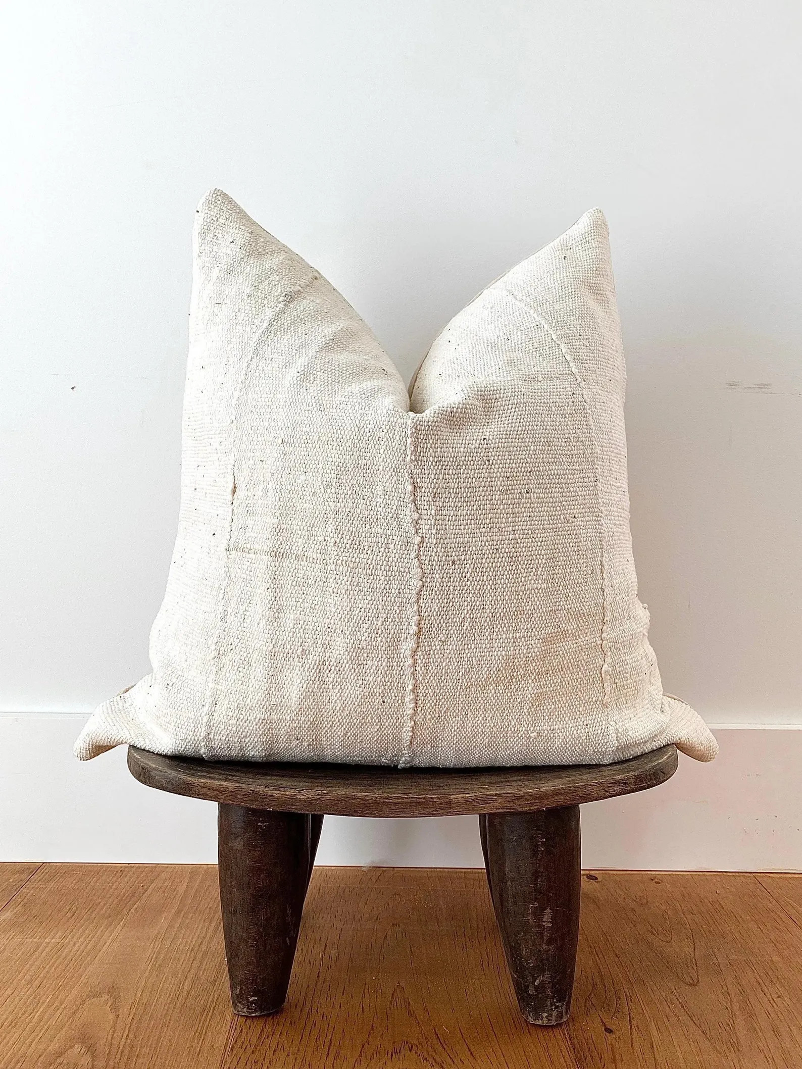 Solid White Mudcloth Pillow Cover | African Mali Textile | 100% Cotton | Handmade | Boho Modern F... | Etsy (US)