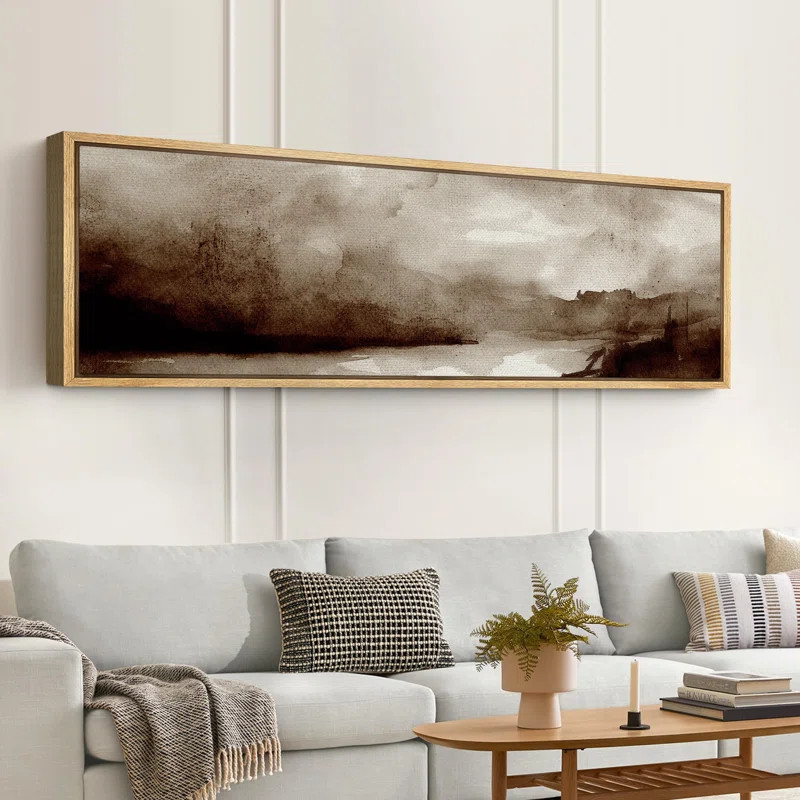 Moody Landscape Sepia Toned Modern Art | Wayfair North America