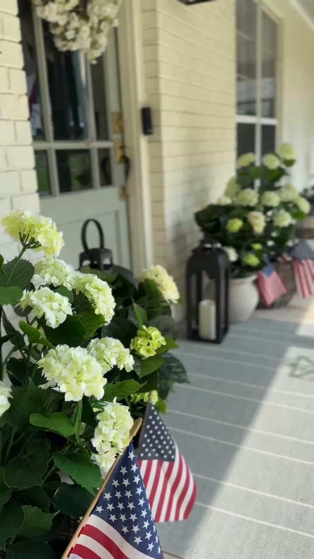 Y’all I love how the porch decor looks!! It’s all set and good to go for the Fourth of July. 
These lanterns add so much ambience and the hydrangeas make it feel so welcoming.
Such a cute and simple porch refresher!



Porch decor  home inspo  outdoor decor


#LTKFamily #LTKHome #LTKSeasonal