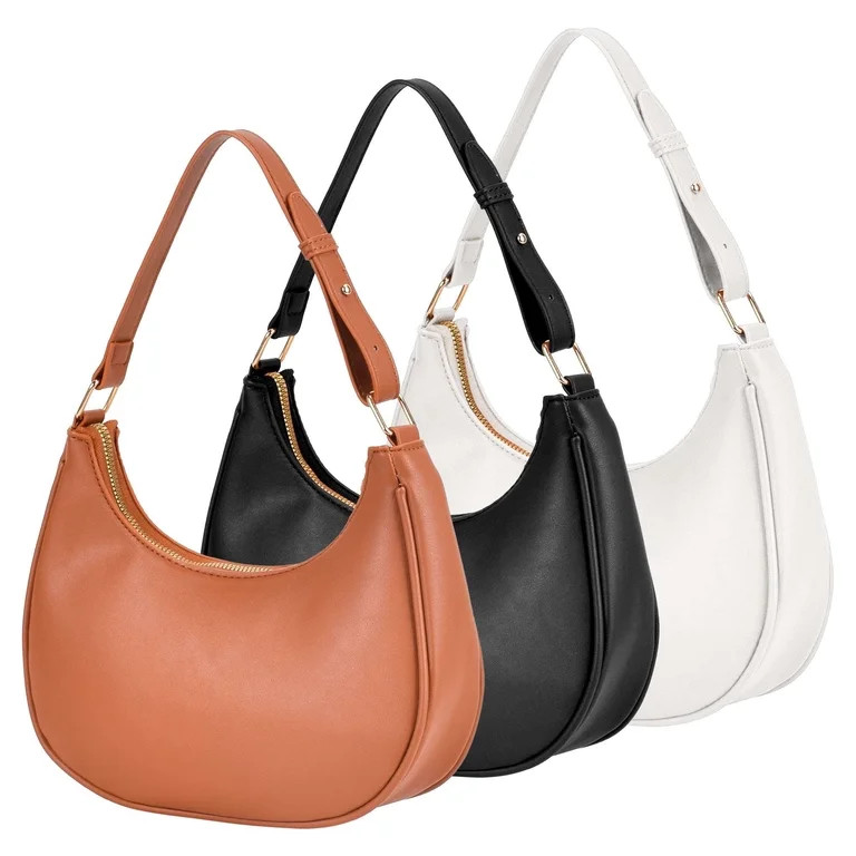 Spencer Shoulder Bag for Women Small Purse with Extension Strap Crescent Clutch Purse Leather Hob... | Walmart (US)
