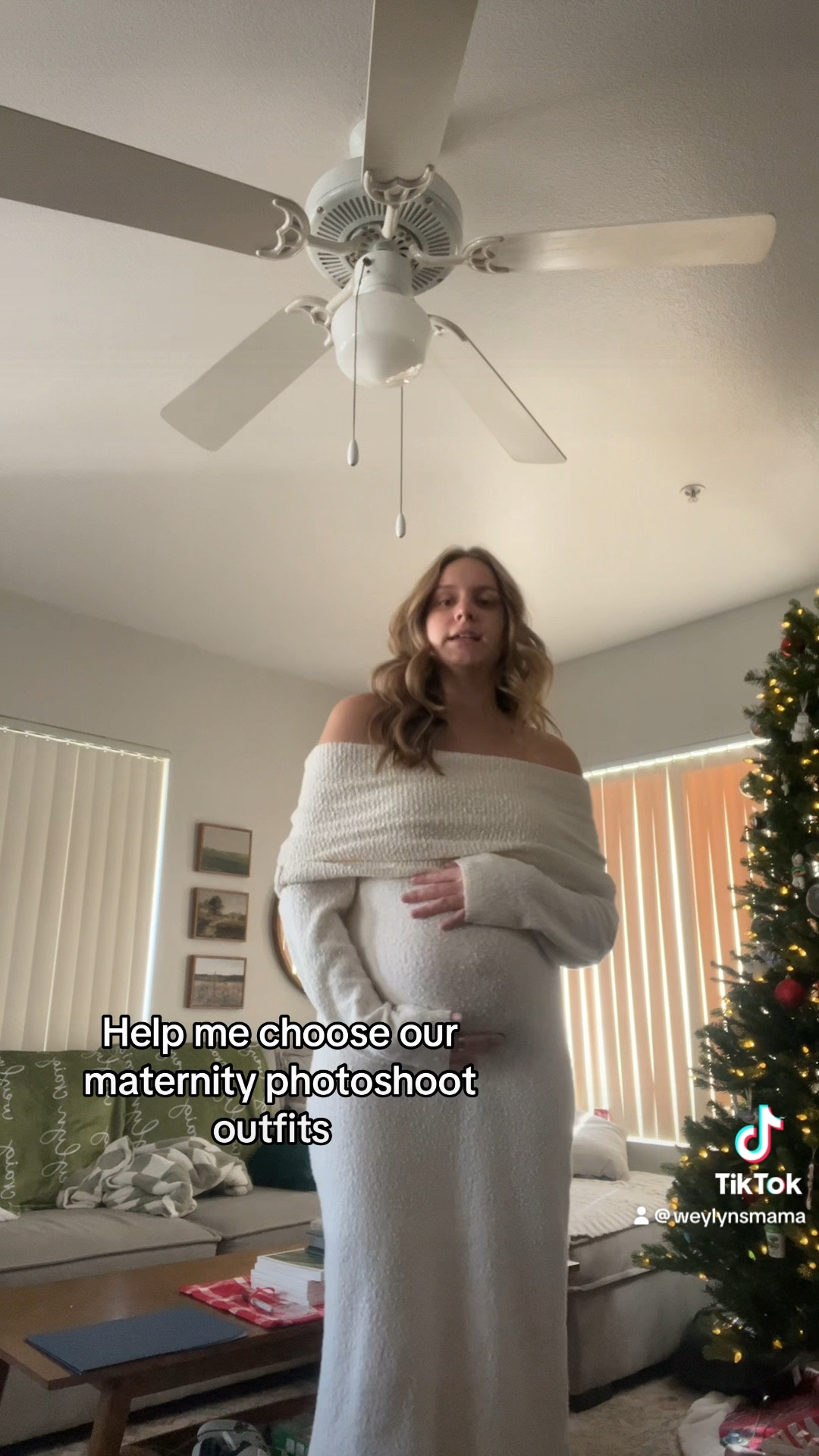 The perfect dress! I wore it for maternity pictures but also would be perfect for holiday pictures! It’s non maternity so I sized up to an XL (usually a M). It is pretty stretchy but since my bump is popping I didn’t want it to be see through at all. 

#LTKHoliday #LTKFamily #LTKBump
