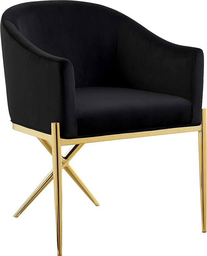 Meridian Furniture Xavier Collection Modern | Contemporary Velvet Upholstered Dining Chair with S... | Amazon (US)