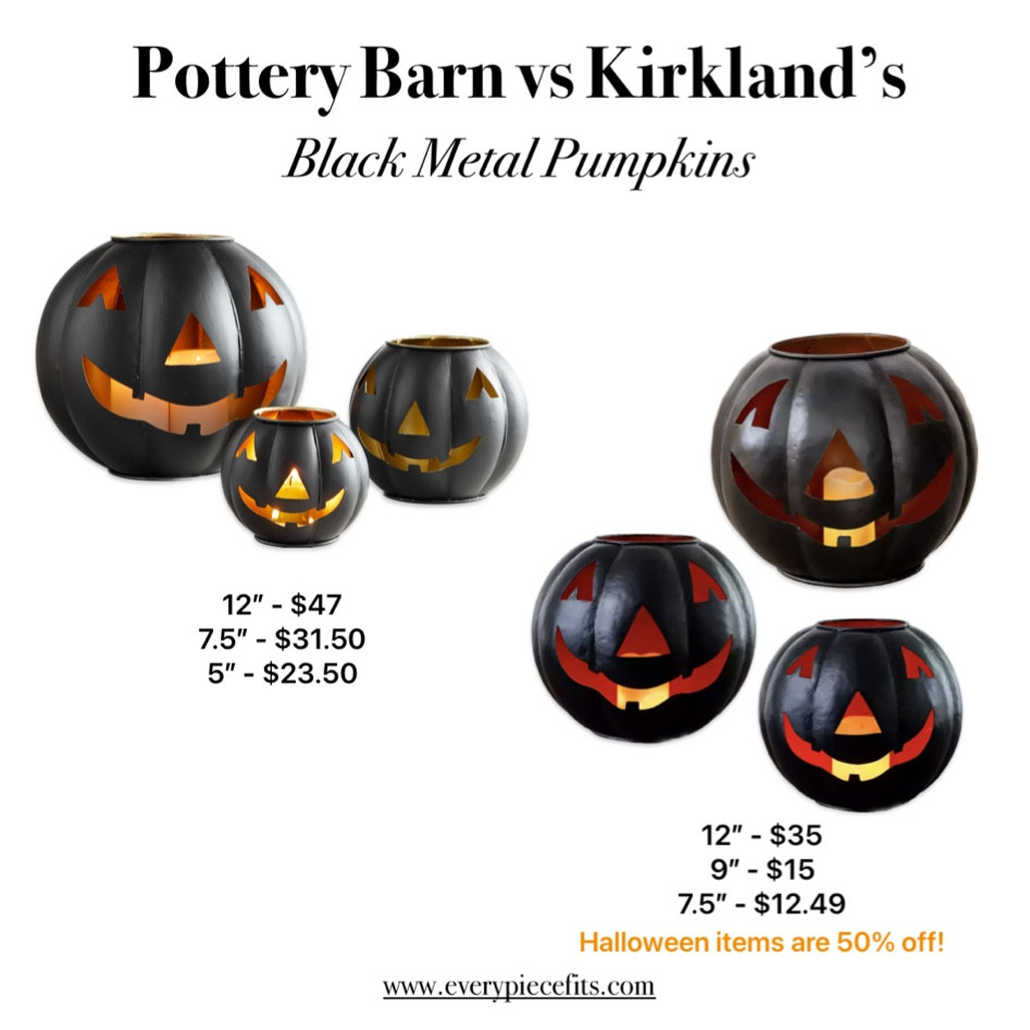 Pottery Barn Black Metal Pumpkin dupes at Kirkland’s for less! 🎃 Snag them now while they’re on sale and available! #everypiecefits

#LTKHalloween #LTKsalealert #LTKSeasonal