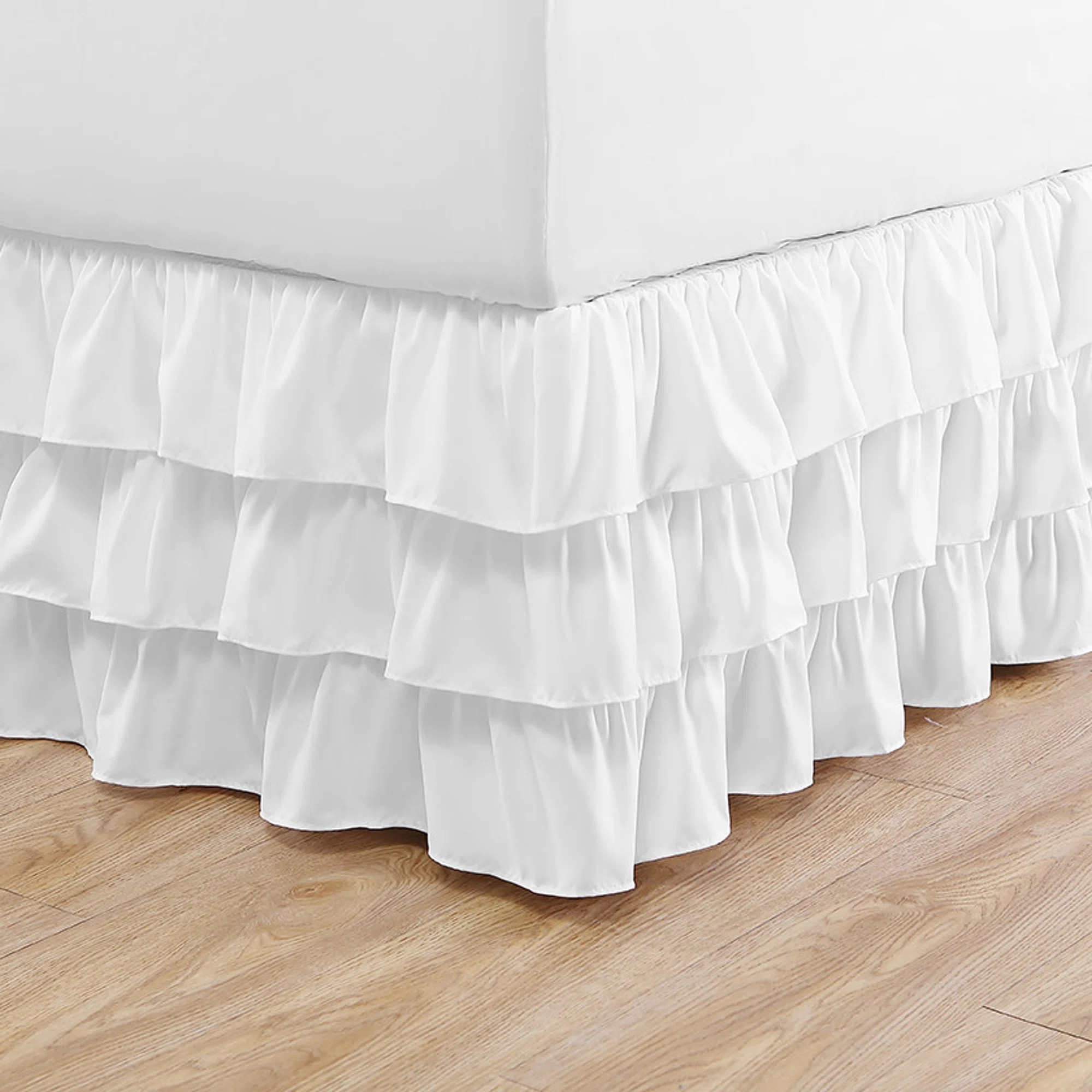 Betsey JohnsonSolid White Ruffled Bed Skirt | Wayfair North America