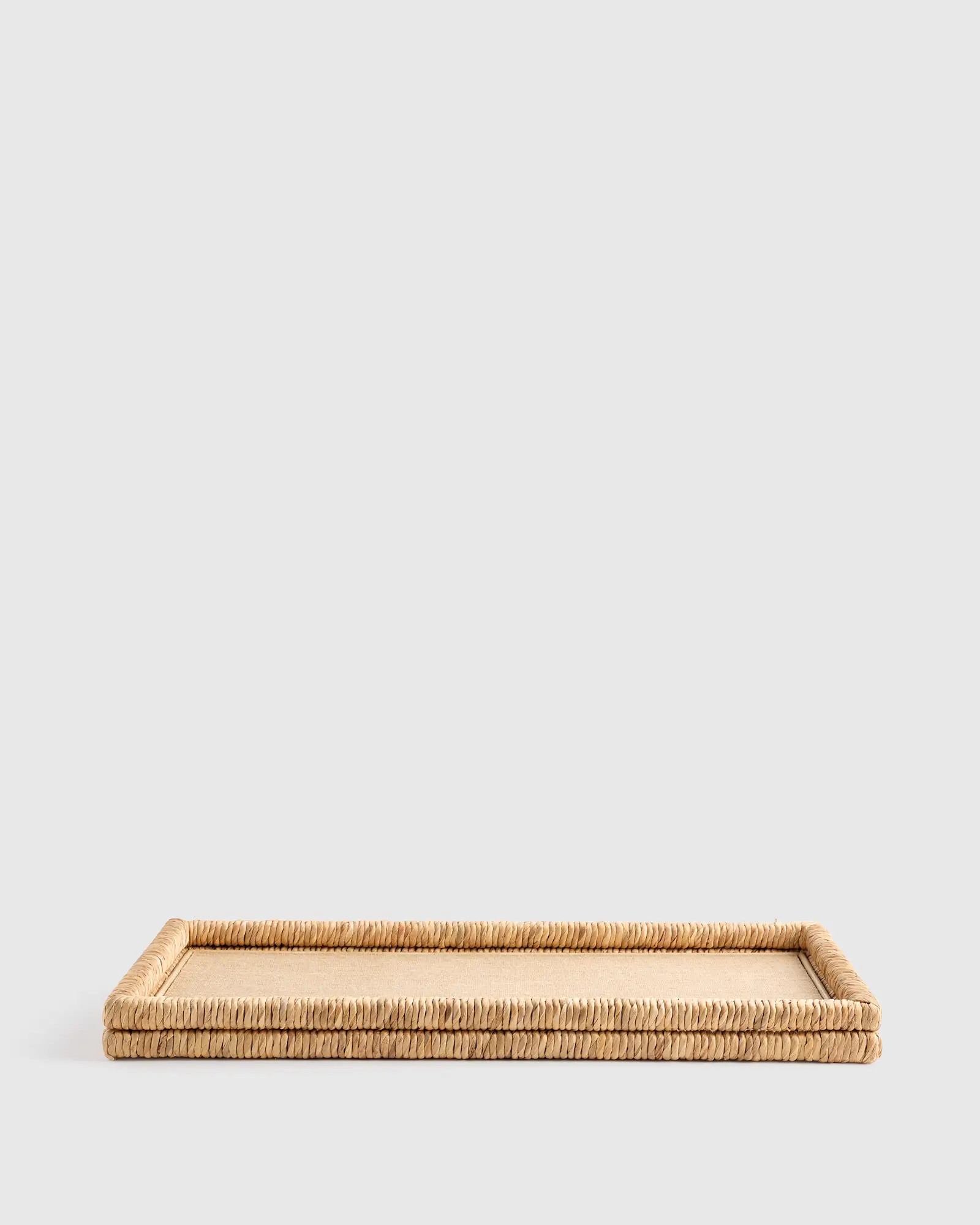 Handwoven Rectangular Decorative Tray in Natural | Quince
