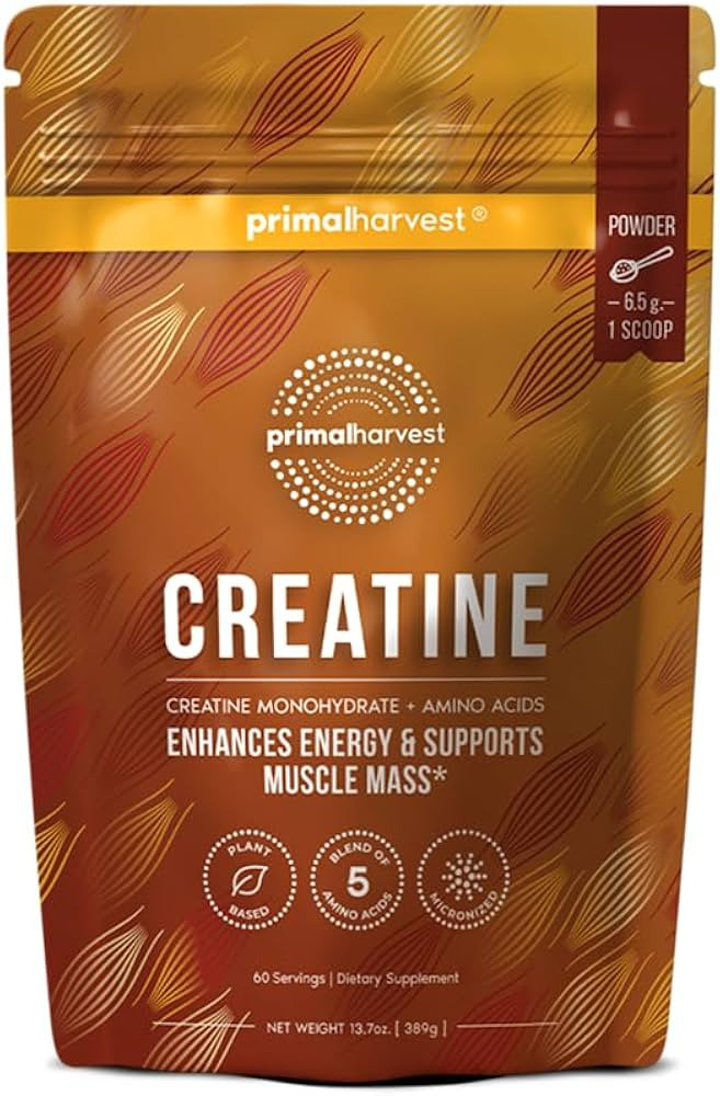 Primal Harvest Creatine Powder Supplement for Men and Women's Fitness, Workouts, and Muscle Growt... | Amazon (US)