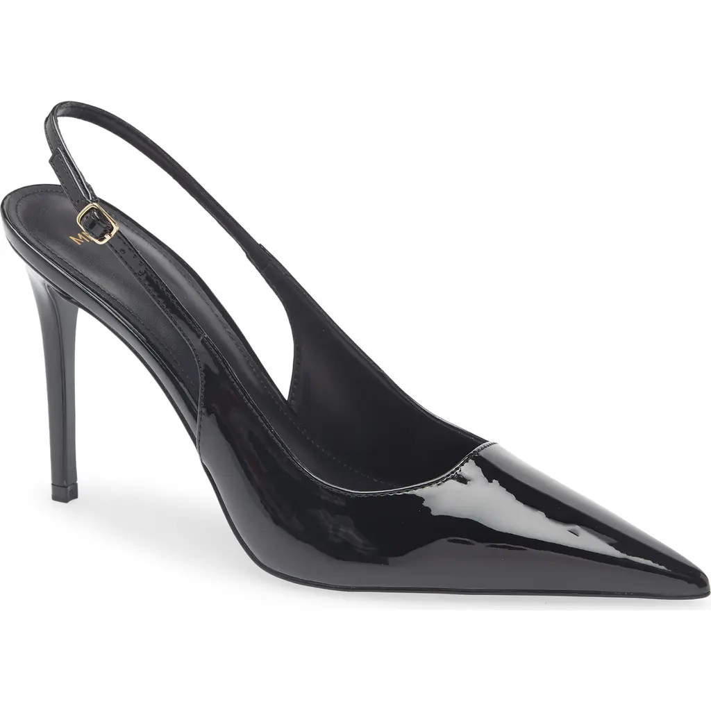 MANGO Pietra Slingback Pointed Toe Pump in Black at Nordstrom Rack, Size 6.5Us / 37Eu | Nordstrom Rack