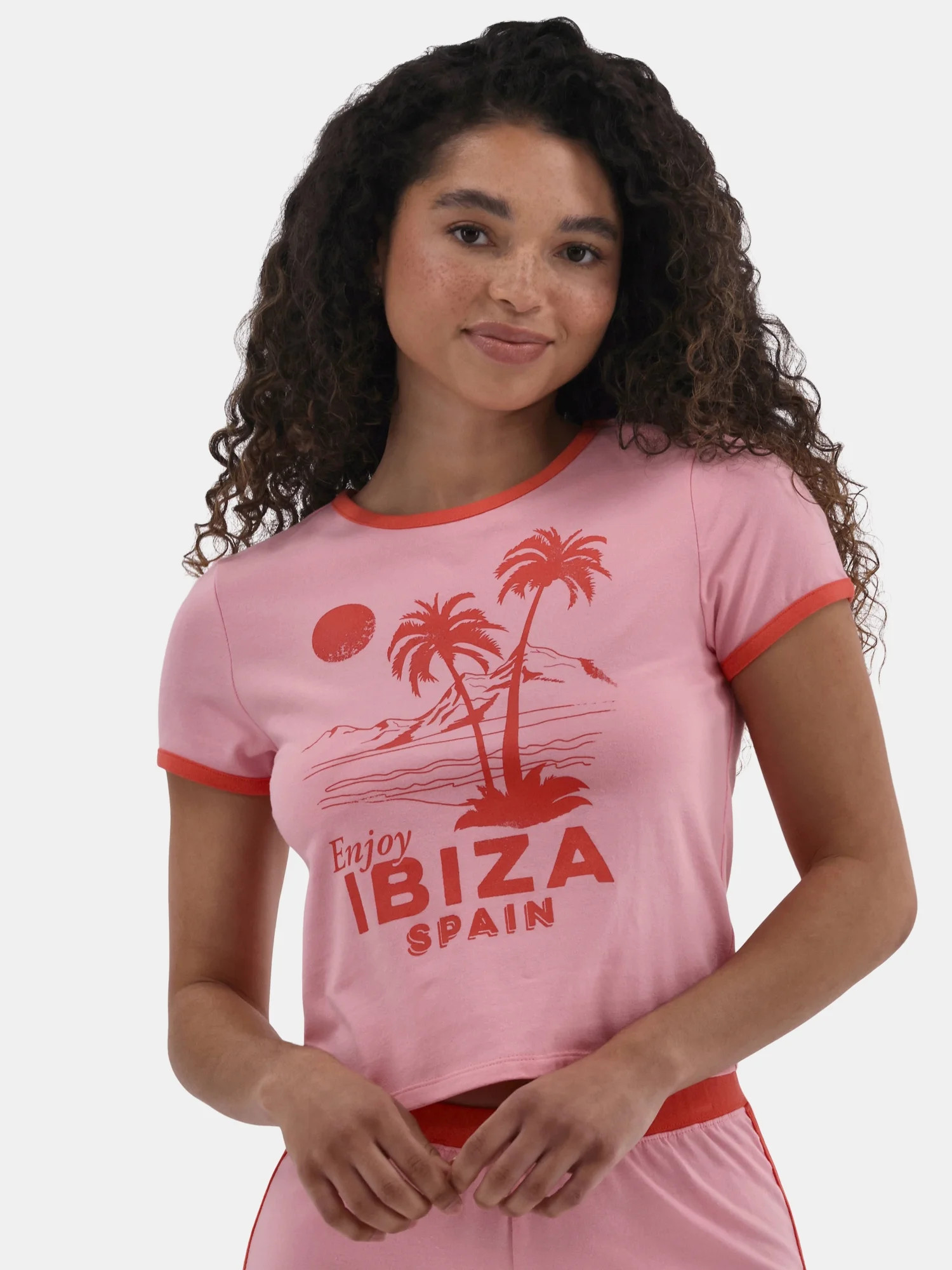 No Boundaries Tee and Shorts Sleep Set, 2-Piece, Women's | Walmart (US)