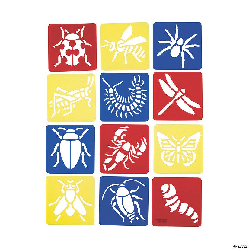 Big Bug Stencils - 12 Pc. | Oriental Trading Company