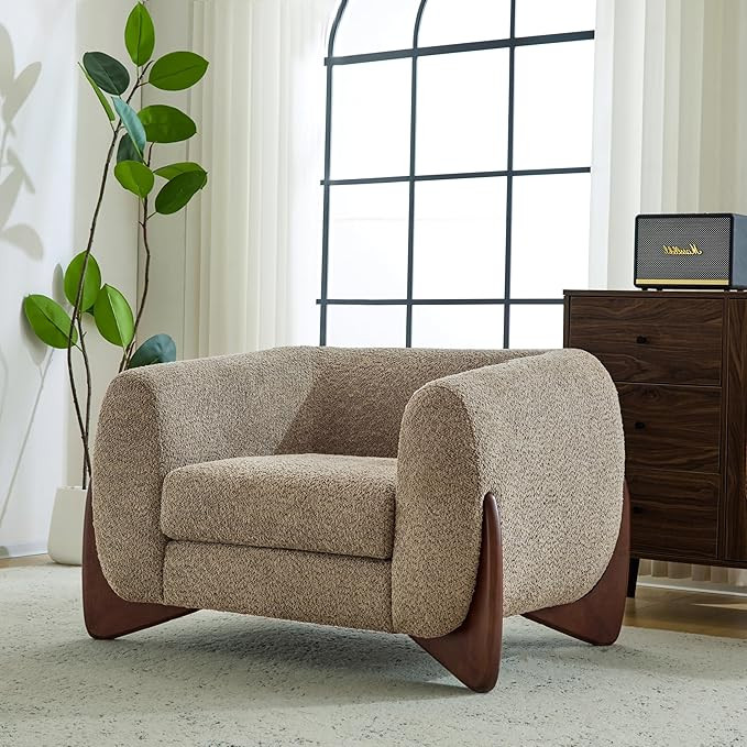 Amazon.com: Christopher Knight Home Holly Modern Boucle Fabric Upholstered Club Chair for Living ... | Amazon (US)