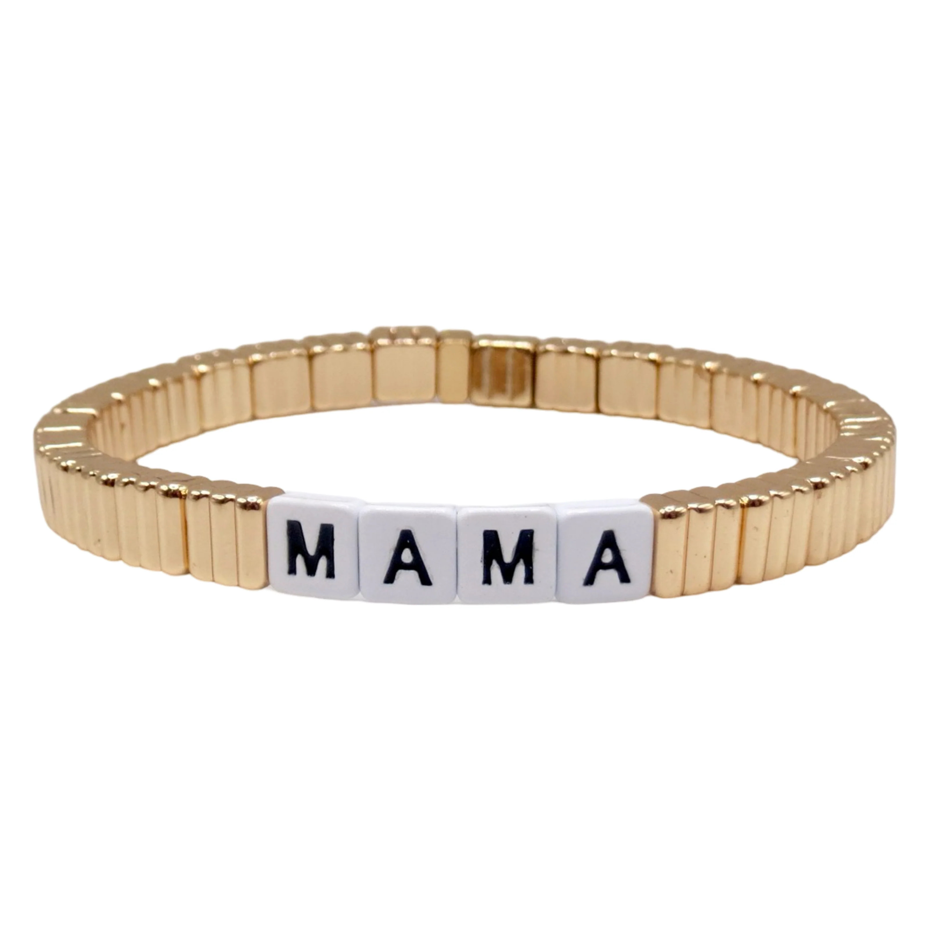 Stackable Mama Gold Line Bracelet | La Lumiere NY