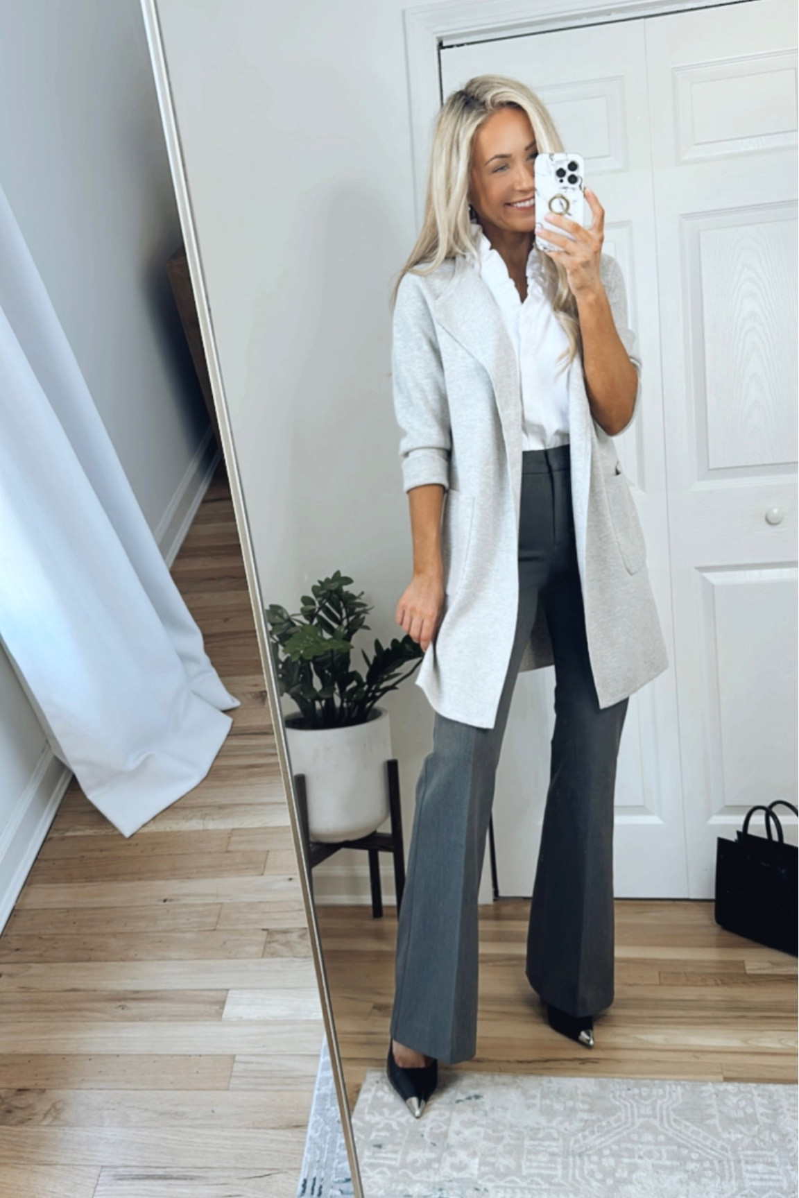 Juliette Collarless Sweater-blazer Curated On LTK