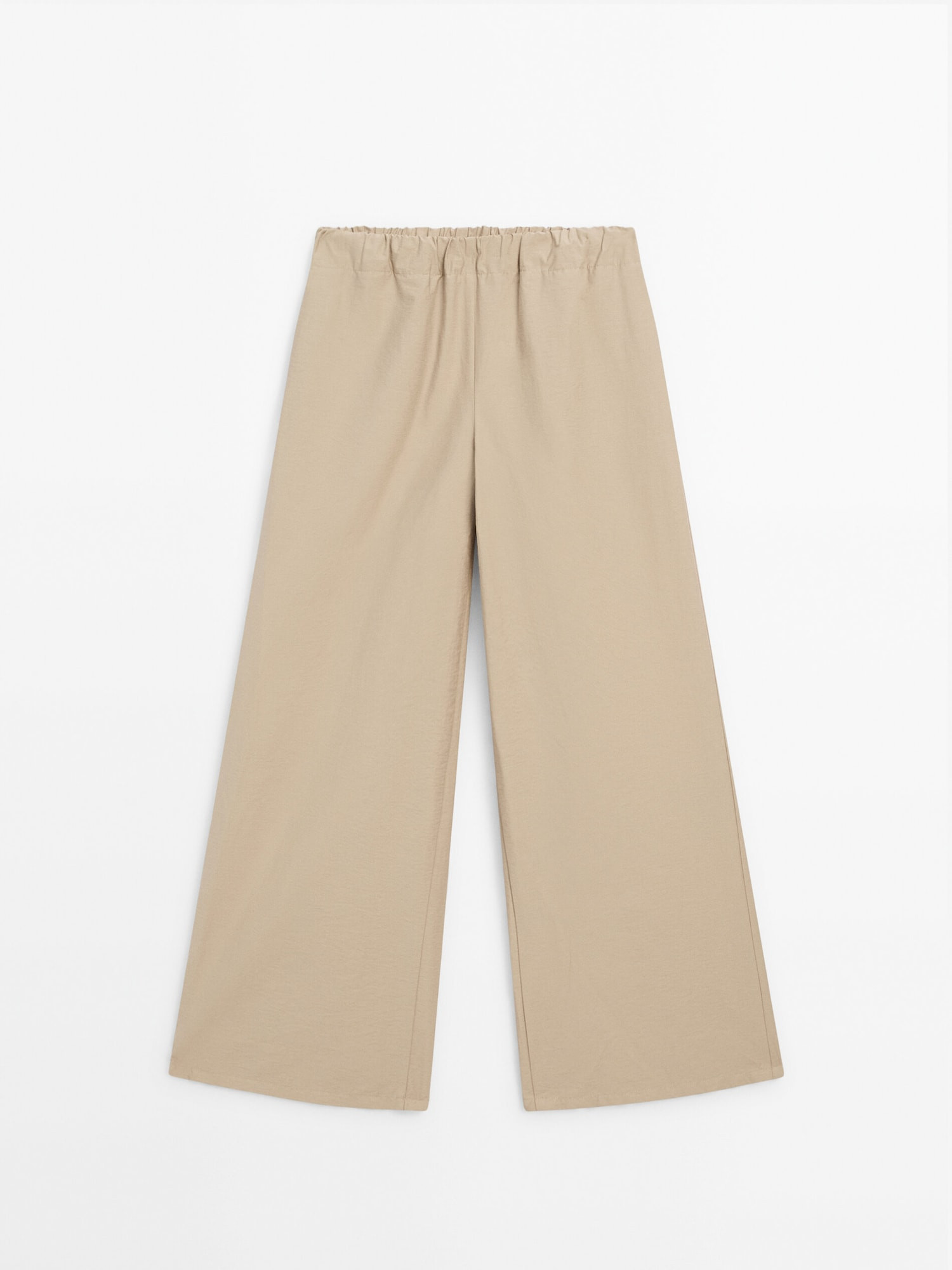 Wide-leg trousers with elastic waistband | Massimo Dutti US