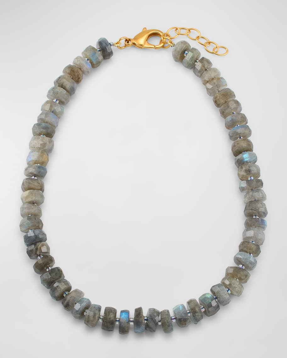 Dina Mackney Labradorite Barrel Cut Necklace | Neiman Marcus