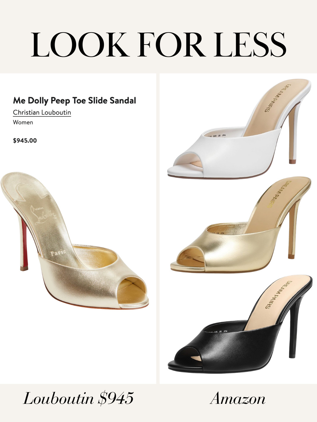 Louboutin look for less on Amazon!! These are so good and come in a bunch of colors 

 