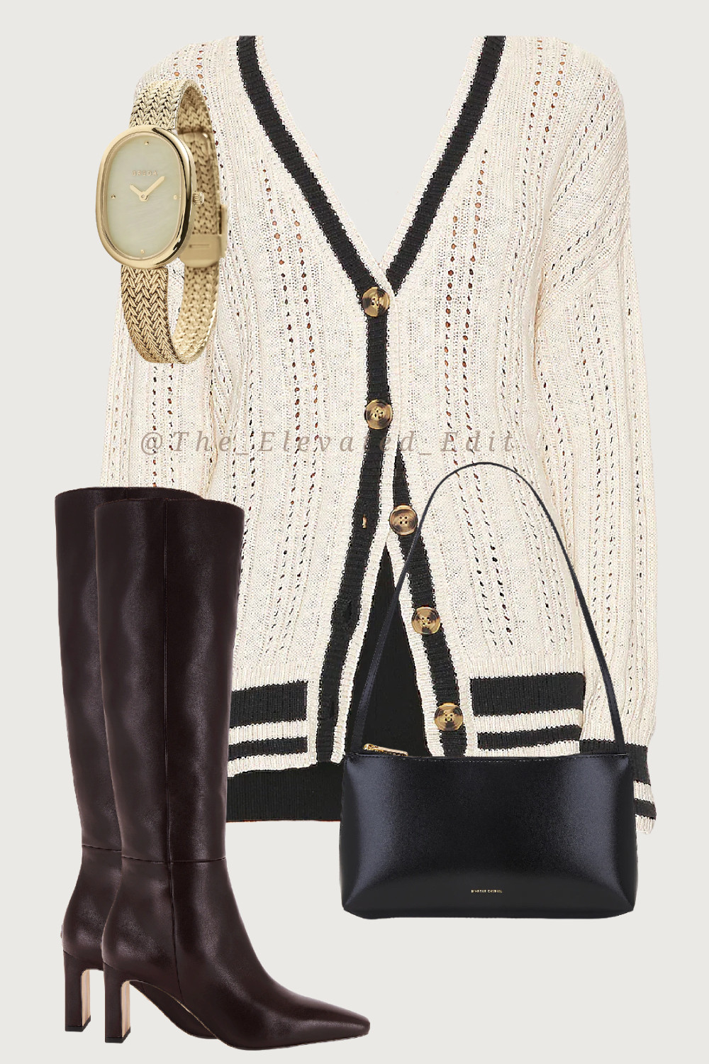 Classic, refined, and so easy to style 🤍
This print-button cardigan paired with tall black boots and a sleek shoulder bag gives effortless Parisian energy — polished but still wearable for everyday.
A timeless neutral look you can dress up or down all season.

----------

#LTKFallFashion #LTKStyleTip #LTKUnder500 #LTKSeasonal #quietluxury #elevatedstyle #falloutfitideas #parisianstyle #neutraloutfit #capsulewardrobe
 

 