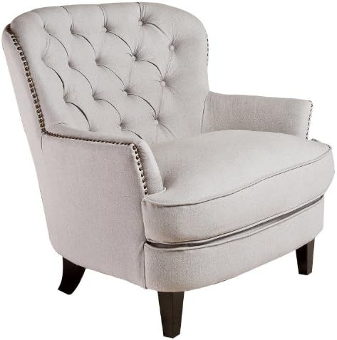 Christopher Knight Home Tafton Tufted Fabric Club Chair, Natural | Amazon (US)