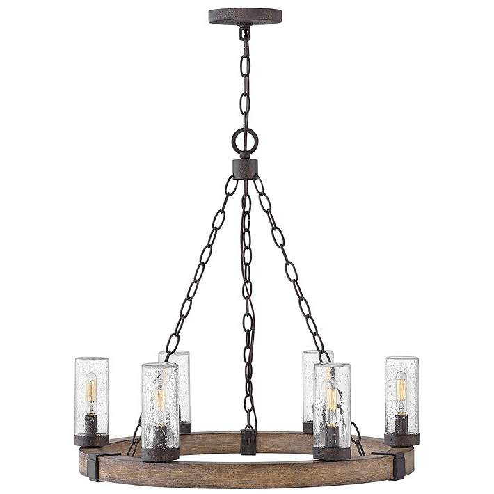 Hinkley Sawyer 24" Wide Sequoia 6-Light Outdoor Chandelier | LampsPlus.com