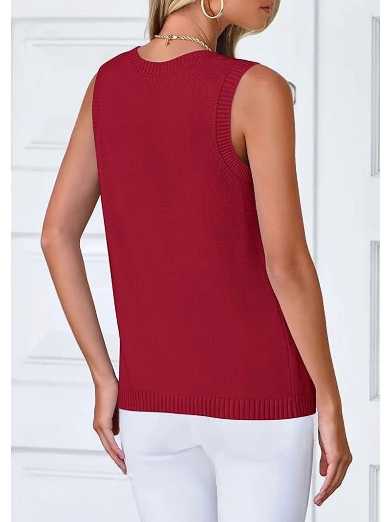 PRETTYGARDEN Sweater Vest Women Summer Tank Tops Sleeveless Button Down Trendy Clothes Business C... | Walmart (US)