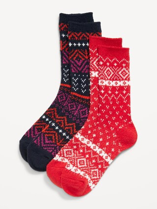 Fair Isle Crew Socks 2-Pack for Women | Old Navy (US)
