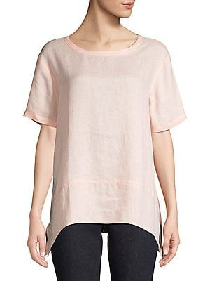 Linen Hi-Lo Top | Lord & Taylor