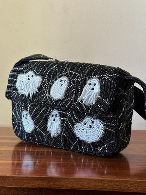 NWT Release Sol and Mer Halloween Black Ghost Beaded Shoulder Bag | eBay US