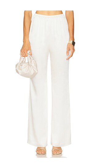 Viva Satin Pant in Eggshell | Revolve Clothing (Global)