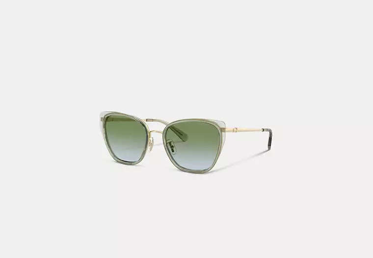 C Hardware Metal Square Sunglasses | Eyewear | Coach | COACH® | Coach (US)