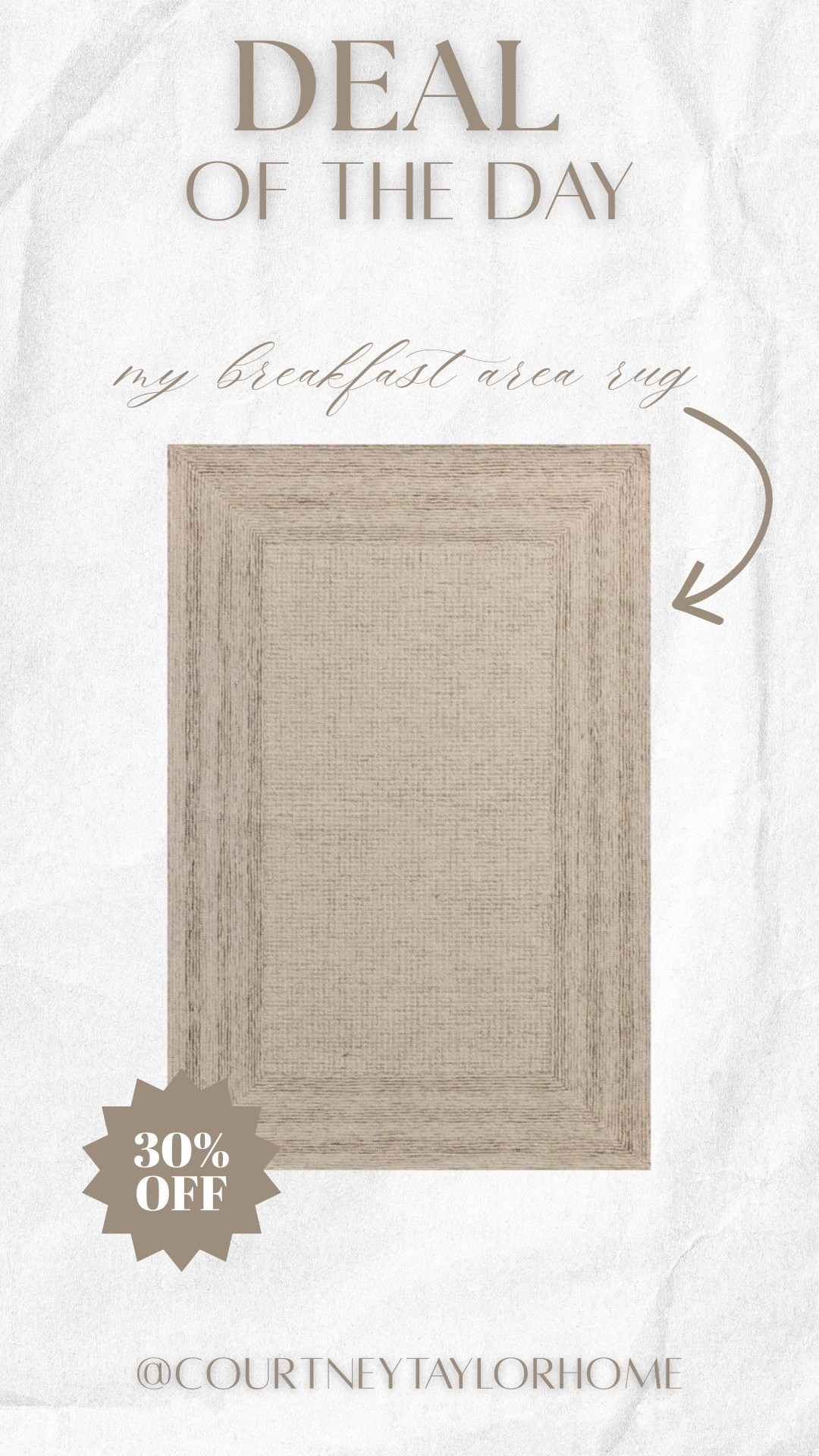 Deal of the Day! My breakfast area rug is currently on sale at Wayfair for 30% off! It’s a new piece we recently added and one of my FAVORITE rugs that I own! 

#LTKHome