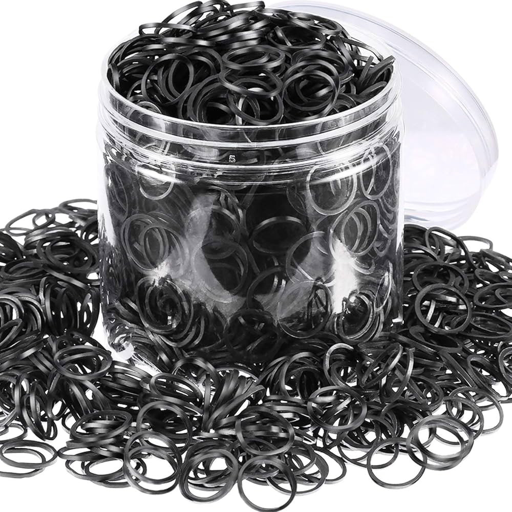 2000 Pack Mini Rubber Bands Elastic Hair Bands Soft Hair Ties with Box for Children Hair Braiding... | Amazon (US)