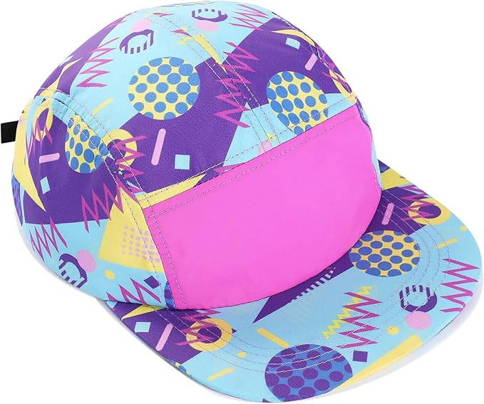 Cindeer 80s 90s Neon Hat Nylon Cap Retro Adjustable Cap for Women Men 80s Costumes Accessories 90... | Amazon (US)