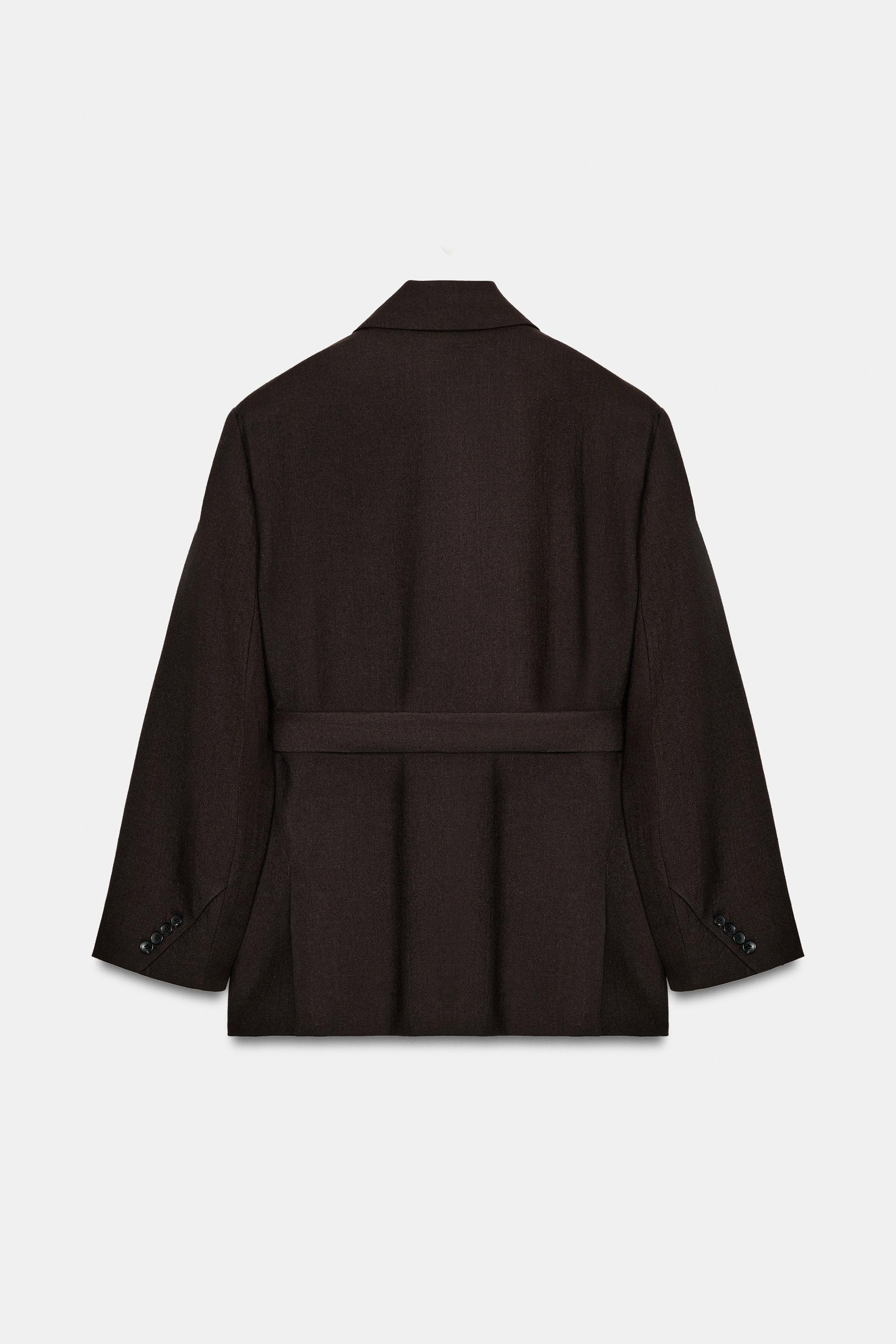 100% WOOL BELT BLAZER ZW COLLECTION LIMITED EDITION | Zara US