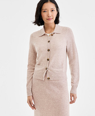 Charter ClubWomen's 100% Cashmere Collared Shrunken Cardigan, Macy's Exclusive | Macy's