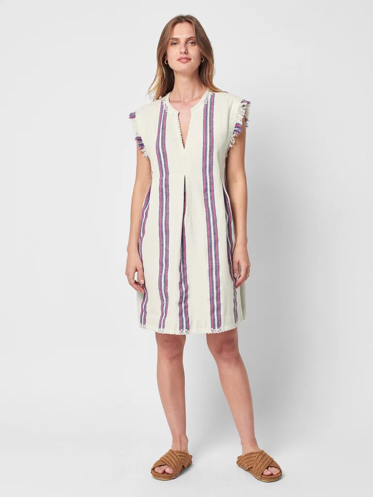 Baja Beach Tunic Dress - French Rose Baja Stripe | Faherty