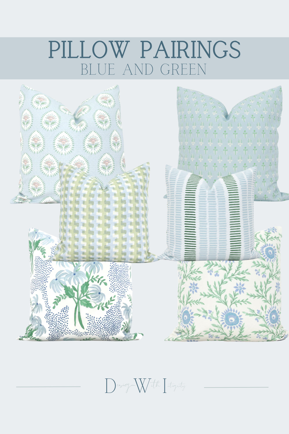 This blue and green pillow pairing is designed to feel fresh, layered, and cohesive. Soft blue tones create a calming foundation, while varied shades of green add dimension and warmth. The mix of classic motifs, subtle geometrics, and flowing botanicals keeps the arrangement visually interesting, while the consistent color palette allows the patterns to work together seamlessly. It’s a balanced blend that feels collected, timeless, and effortlessly styled.

Shop the full curated pillow pairing through the link to bring this serene, designer-approved look into your space.

#grandmillennial #grandmillennialdesign #color #PillowPairings #BlueAndGreenDecor #LayeredInteriors 

 #LTKHome