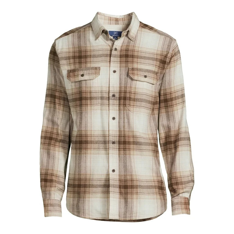 George Men's Long Sleeve Flannel Shirt | Walmart (US)